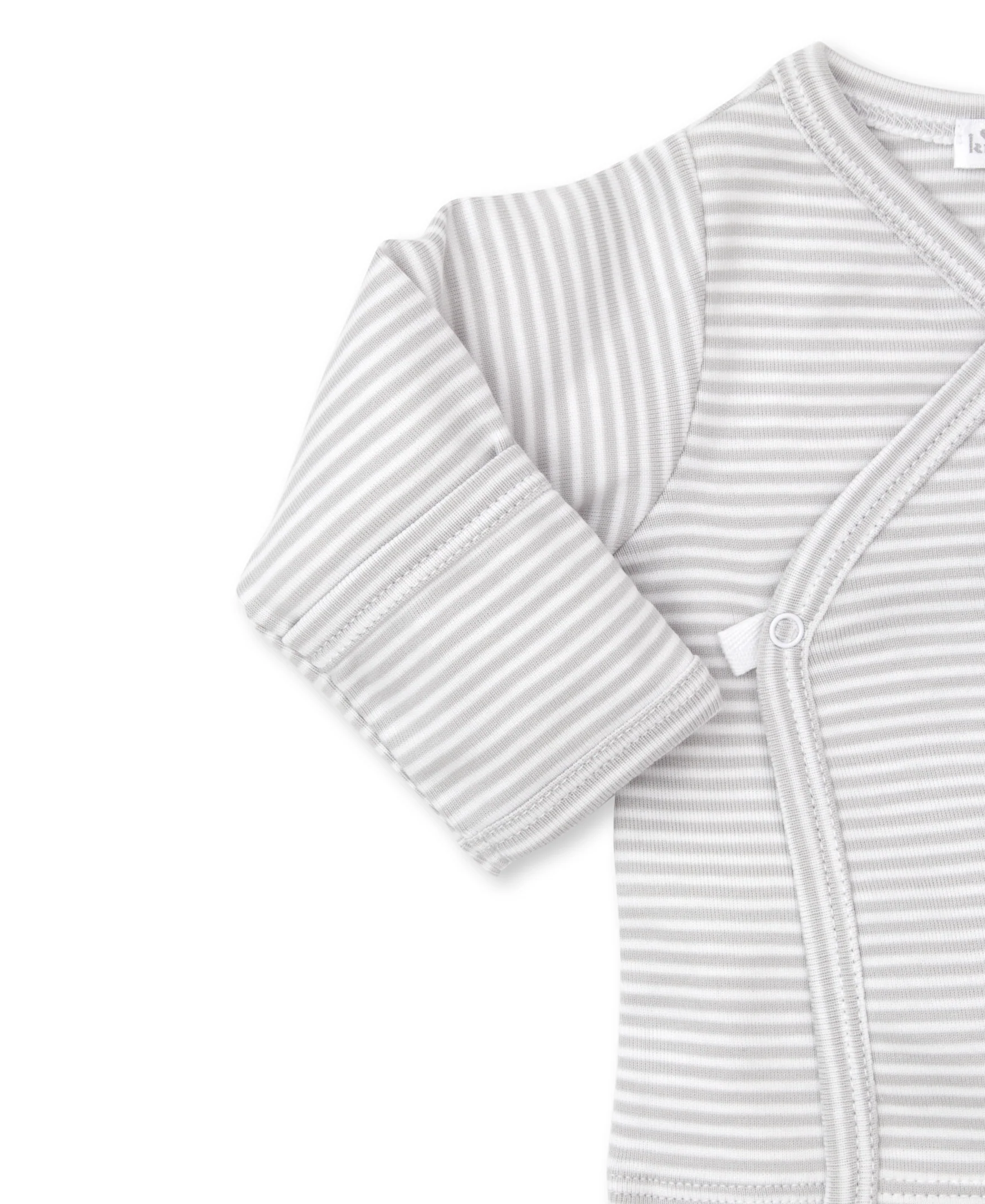 Classic Rib Silver Stripe Footed Pant Set - Image 3